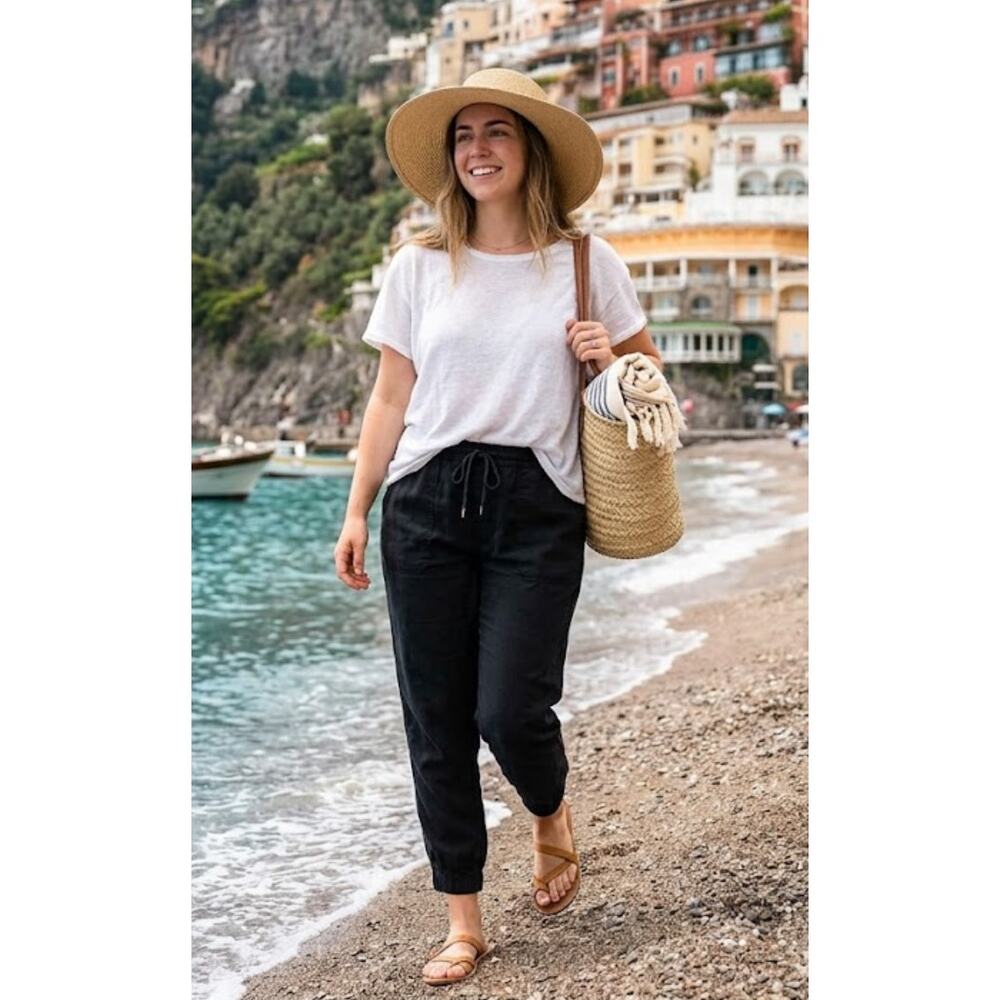 Young Fabulous & Broke Black Tencel Jogger Pants Size Medium